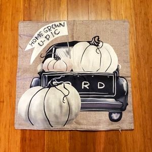 Fall themed pillow cover